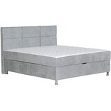 Time POSTELJA Z VZMETNICO 140 cm x 200 cm , les, tekstil, leseni material svetlo siva u