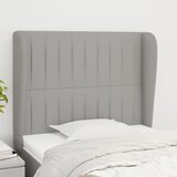  Uzglavlje s ušima svjetlosivo 83 x 23 x 118/128 cm od tkanine | shoptok.hr