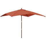  Vrtni suncobran s drvenim stupom terakota 300x300x273 cm | Eponuda.com