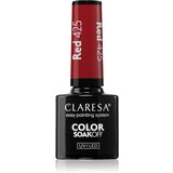 Claresa SoakOff UV/LED Color Rainbow Explosion gel lak za nohte odtenek Red 425 5 g Cene