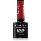 Claresa SoakOff UV/LED Color Rainbow Explosion gel lak za nohte odtenek Red 425 5 g