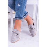 Kesi Lu Boo Grey Ballerinas Suede Loafers Feliciano | Eponuda.ba