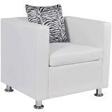  242213 Armchair White Faux Leather | shoptok.hr