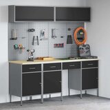  Set radnih ormarića s ladicama s pohranom 10 kom. Crna | shoptok.hr