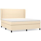  Box spring postelja z vzmetnico krem 180x200 cm blago | Shoptok.si