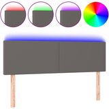 Maison Chic led posteljno vzglavje - vzglavna omarica - nočna omarica sivo 144x5x78/88 cm umetno usnje, (21708339) Cene