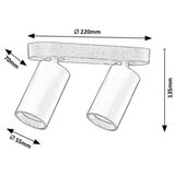 Rabalux spot lampa yorli, 2xGU10, bela | Eponuda.com