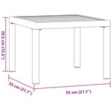  Vrtni stolić za kavu crni 55x55x39,5 cm čelik obložen prahom | Eponuda.com