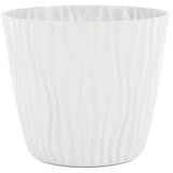  Cvetlični lonec Sahara (Zunanje dimenzije (Ø x V): 28 x 25,5 cm, Plastika, Bela) | Shoptok.si