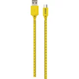 SCHWAIGER USB kabel USB 2.0 USB-A utikač, USB-Micro-B utikač 1.20 m crna, žuta s oznakom po metru WKM10511