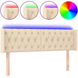  LED uzglavlje krem 163x16x78/88 cm od tkanine | shoptok.hr