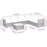  7-dijelni set vrtnih sofa sivi od poliratana | shoptok.hr