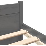  Okvir za krevet od masivnog drva sivi 135 x 190 cm bračni | shoptok.hr