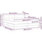 Box Postelja z vzmetnico Roza 200x200 cm Žamet, (22050287) | Shoptok.si