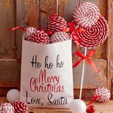 Dekordom novogodišnja dekoracija - giftbag 27cm 455106 - white/red - kmg ( 043352 ) Cene