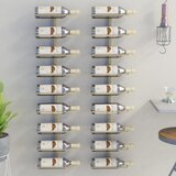 vidaXL Zidni stalak za vino za 9 boca 2 kom zlatni željezni | shoptok.hr