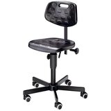 meychair Vrtljiv delovni stol s PU-peno, brez opore za noge, s talnimi drsniki, območje nastavitve višine 460 - 650 mm | Shoptok.si