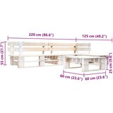  4-dijelna vrtna garnitura od paleta drvena bijela | shoptok.hr
