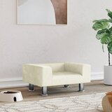vidaXL Pasja postelja krem 50x40x26,5 cm žamet | Shoptok.si