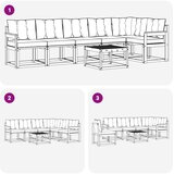  Set vanjskih sofa 7 kom. Prirodna i svijetlo siva | shoptok.hr