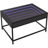 Stolić za kavu s beskonačnim LED svjetlima crni 70 x 50 x 41 cm | shoptok.hr