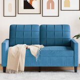 vidaXL Kavč dvosed moder 120 cm žamet Cene