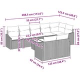  Set vrtnog kauča Set od 9 Bež smeđi Poli ratan poliester | shoptok.hr