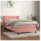  Box spring postelja z vzmetnico roza 100x200 cm žamet | Shoptok.si