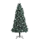 vidaXL Umretni predhodno osvetljen božični drevesček s setom kroglic | Shoptok.si