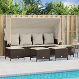 Maison Chic Seti vrtnega pohištva - Vrtna garnitura - Vrtni pohištvo set 5-delna z blazinami rjav poli ratan, (21820419) | Shoptok.si