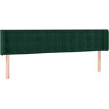  Uzglavlje s ušima tamnozeleno 163x16x78/88 cm baršunasto | shoptok.hr