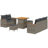  8-dijelni vrtni set sofa s jastučićima siva poli ratan akacija 3-dijelni vrtni set za blagovanje s jastučićima siva poli ratan | shoptok.hr
