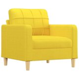  Fotelj s stolčkom za noge svetlo rumen 60 cm blago, (20910155) | Shoptok.si