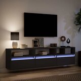  Zidni TV ormarić s LED rasvjetom crni 180x31x45 cm | shoptok.hr