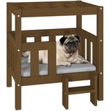  Krevet za pse crna 65,5x50,5x70 cm od masivne borovine | shoptok.hr