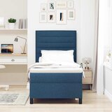  s opruga kutije s madracem Plava 90 x 190 cm tkanina | shoptok.hr