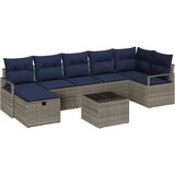  Set sofe s jastukom 8 pcs Siva i mornarsko plava poliratan | shoptok.hr