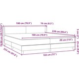  Box spring postelja z vzmetnico temno zelena 180x220 cm žamet, (21792304) | Shoptok.si