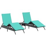 vidaXL ležalniki 2 kosa z mizo Black Poly Rattan (samo za ZDA), (21829987) | Shoptok.si