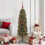 vidaXL Umestno božično drevo Zelena 150 cm PVC in Jeklo in Plastika | Shoptok.si