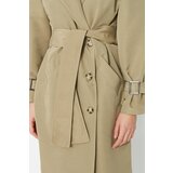 Trendyol Open Khaki Belted Windbreaker Detailed Water Repellent Long Trench Coat | ePonuda.com