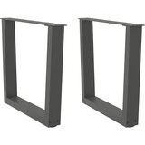  Noge za klub stolić V-oblika 2 kom antracit 50 x (42-43,3) cm čelik | shoptok.hr