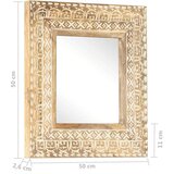 vidaXL Ručno izrezbareno ogledalo 50 x 50 x 2 6 cm masivno drvo manga | shoptok.hr