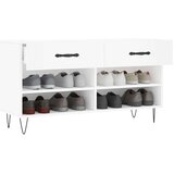 vidaXL klop za čevlje bela 102x35x55 cm inženirski les | Shoptok.si