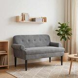  Ljubavni kauč s gumbima Tamnosiva 120 x 66 x 78 cm Baršun | Eponuda.ba