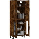  Visoka komoda dimljeni hrast 69,5x34x180 cm konstruiranog drva | shoptok.hr
