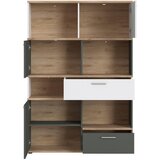 Modern Living Regal Twenty, Bela, Barva Hrasta, Barva Grafita | Shoptok.si