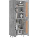  Visoka komoda siva betona 69 5x34x180 cm od konstruiranog drva | shoptok.hr