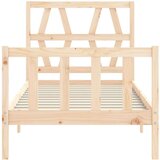  Okvir za krevet s uzglavljem 100x200 cm od masivnog drva | shoptok.hr