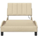  Okvir za krevet bez madraca krem 90x190cm od tkanine - Krema 90 x 190 cm | shoptok.hr